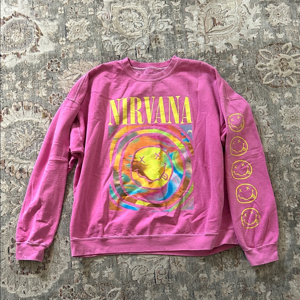 Pink Nirvana Graphic Sweatshirt